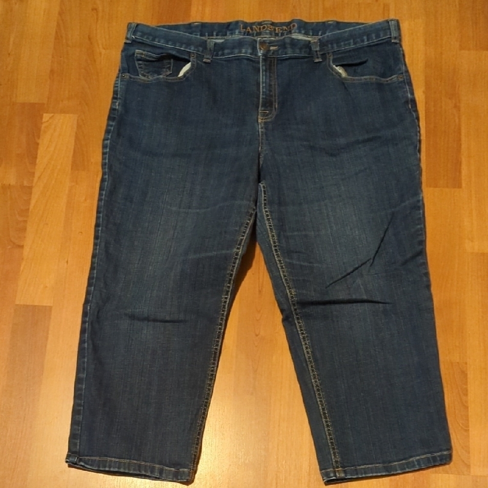 Lands End Denim Capri Jeans Plus Size Waist 21 Inch